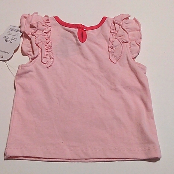 NWT Adorable Wonder Nation Newborn Ruffle Top Short 2pc Summer Set - Picture 7 of 11
